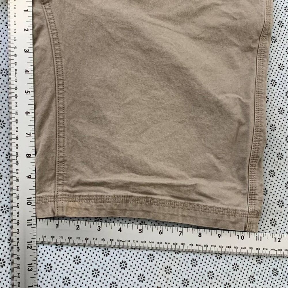 prAna Men's Khaki Cargo Shorts 36W x 11L Tan Cotton Outdoor Hiking 36WX11L - Picture 8 of 9
